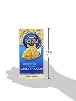 Kraft White Cheddar Macaroni & Cheese Dinner with Pasta Shells (24 ct Pack, 7.3 oz Boxes)