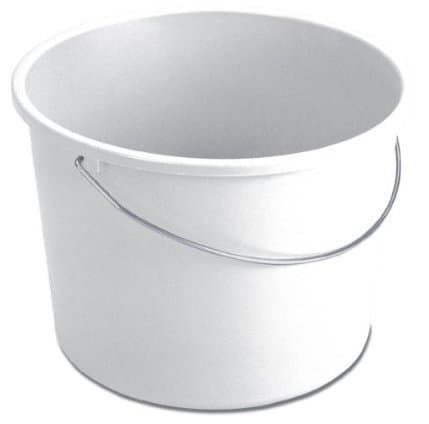 TrueCraftware White Plastic 5 Quart Handy Utility Pail - Bucket