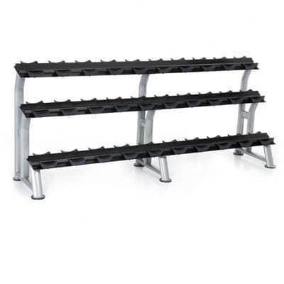 3-Tier Fixed Pro Style Dumbbell Saddle Rack 15 Pairs