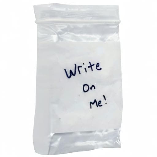 5000 Pack Rok Hardware Heavy Duty 1.5" x 2" Resealable 2Mil Thick Writable Dispenser Plastic Small Clear Poly Zip Food Safe Storage Bags, RZR12