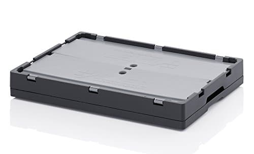 Auer Packaging FBD 64/22 Professional Folding Box with Lid, 60 x 40 x 22 cm, 46 Litres, Storage Box, Transport Box, Plastic Box