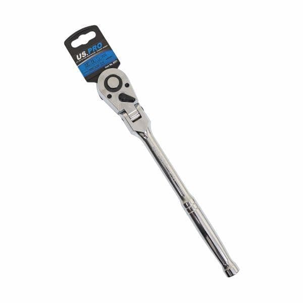 US PRO Tools 1/2" DR 72T Flexi Head Ratchet with Straight Handle 4231