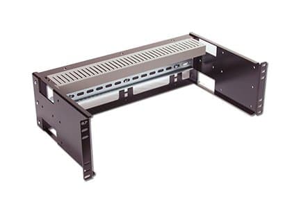 RCB1111BK15 3U Rackmount Adjustable Depth DIN Rail Panel for Industrial Standard 19 inch 2-Post Relay Rack or 4-Post Server Rack