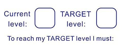 Teacher Assessment Stamp - Current Level / Target Level - Traxx Printer 9013 - 58 x 22 mm