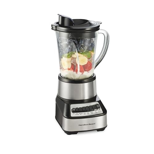Hamilton Beach Wave Crusher Multi-Function Blender with 14 Speeds & 40 oz Glass Jar, Silver (54221)