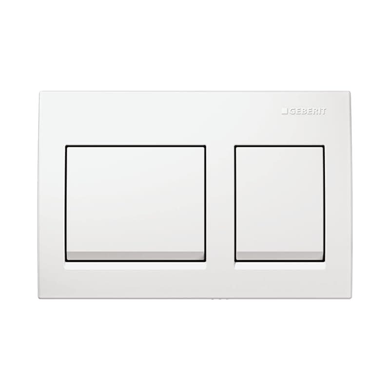 Geberit Flush Plate | Rectangular | Alpha 35 series | 115.045.11.3 | 2 years warranty | Front Actuation Dual Push Plate for Geberit Concealed Tank | Compatible with Concealed Flush Tank (White)
