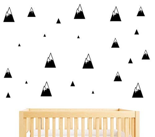 Mountain Patterned Triangles Wall Sticker Removeable Wall Decals Nursery Decal for Bedroom Kids Room Wall Decal Vinyl Triangles Mountain MuralA(06)