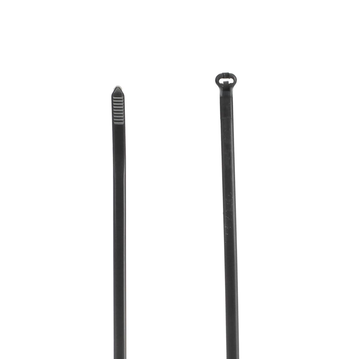 Thomas & Betts TY25MX Ty-Rap UV Cable Tie with SS Lock, 7" Lg. 50 lb Nylon Black 100/Pack