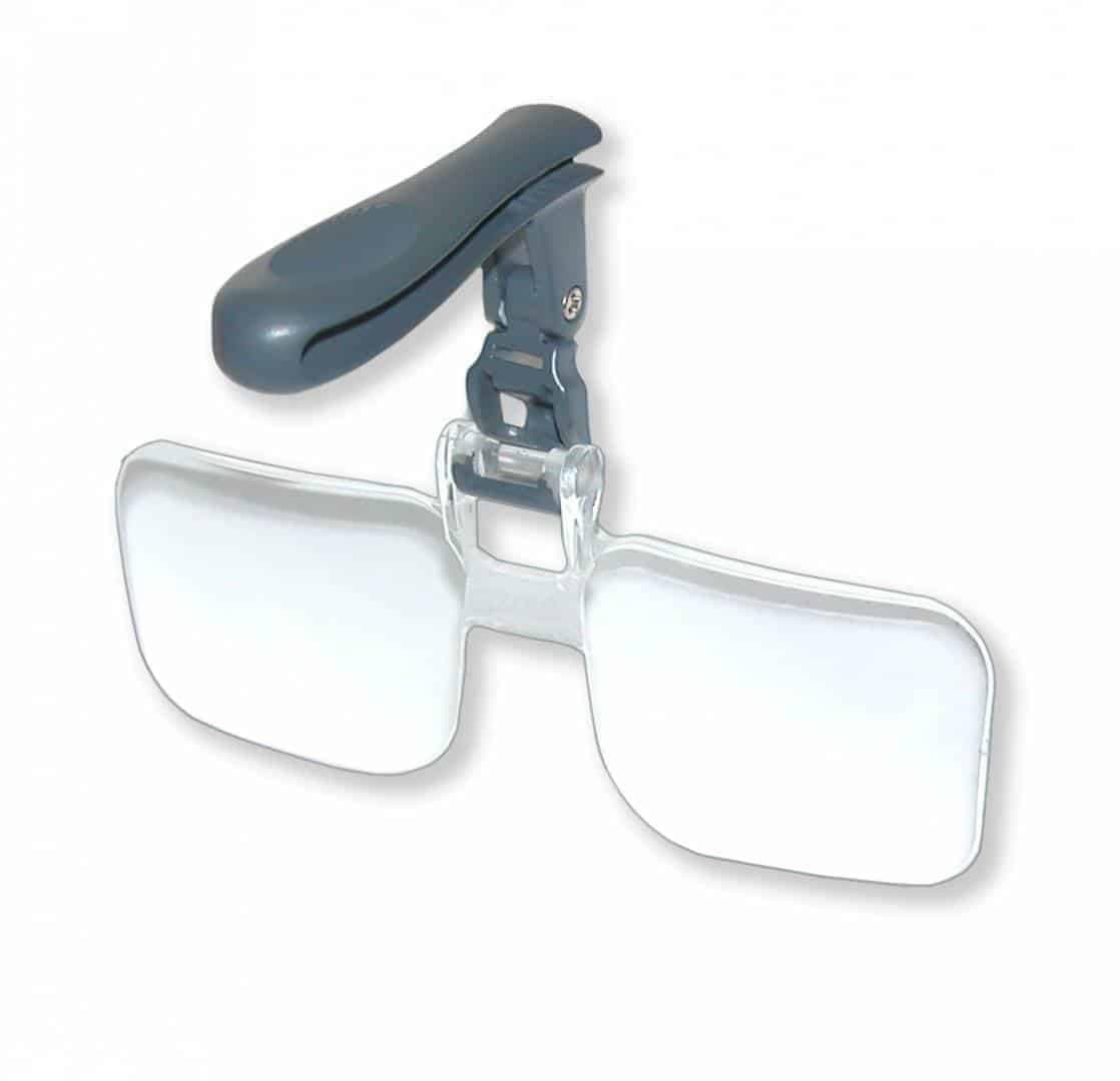 Carson VM-14 VisorMag Hands-Free Hat Mounted Clip-On 2.25x Magnifying Lenses, Grey