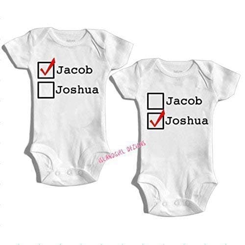 Twin Baby Bodysuits Onesie