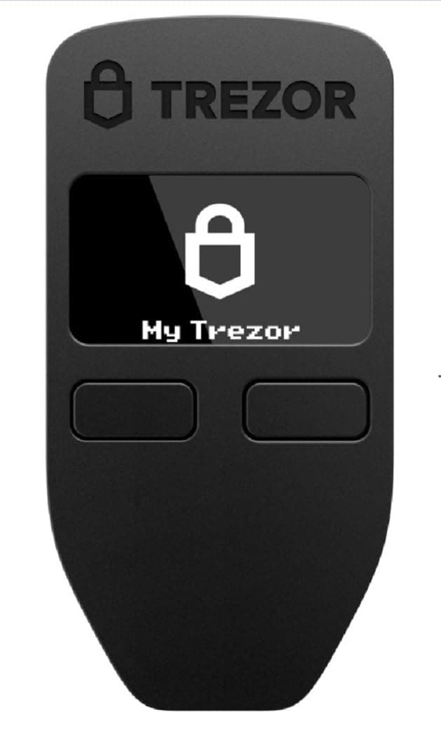Trezor One - Digital Bitcoin Hardware Wallet and Password Manager - Cold Storage for Cryptocurrency - Ultimate Security and Protection - Supports Multiple Coins including Ethereum and ERC-20 - Black