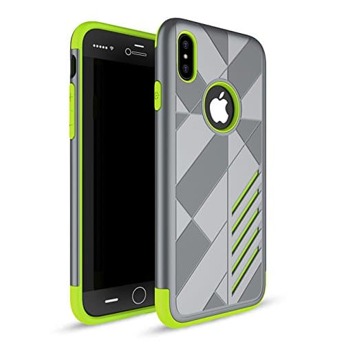 iPhone X Case (Gray + Green)