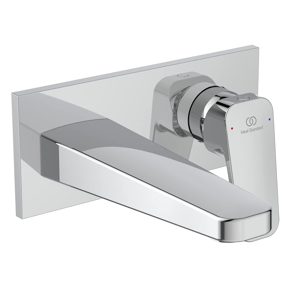 Ceraplan Single Lever Wall Mounted Basin Mixer Tap Chrome