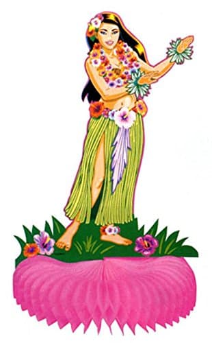 Luau Hula Girl Table Centerpiece