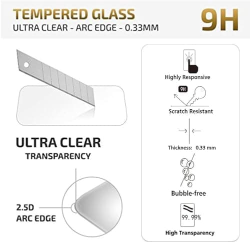 NEW'C 2 Pack Designed for iPhone 11 and iPhone XR Screen Protector (6.1"), Tempered Glass, Case Friendly Bubble Free Ultra Resistant
