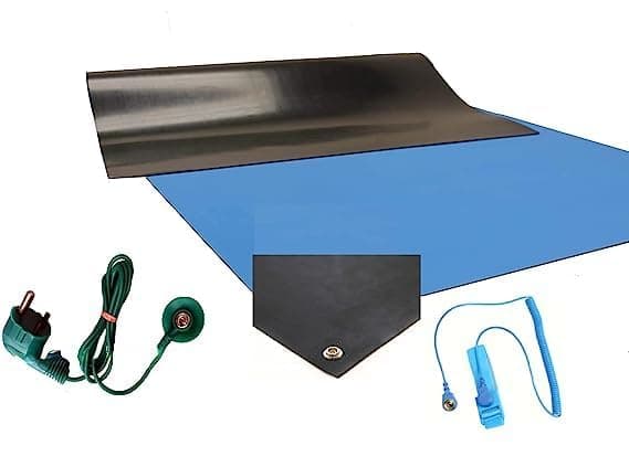 Sky-Zero Volt Therapy kit Grounding Mat Pad Earthing Sheet With 3 pin Plug & Grounding Wrist Band for Grounding Human body volatge (SIZE) (2X3 FT)