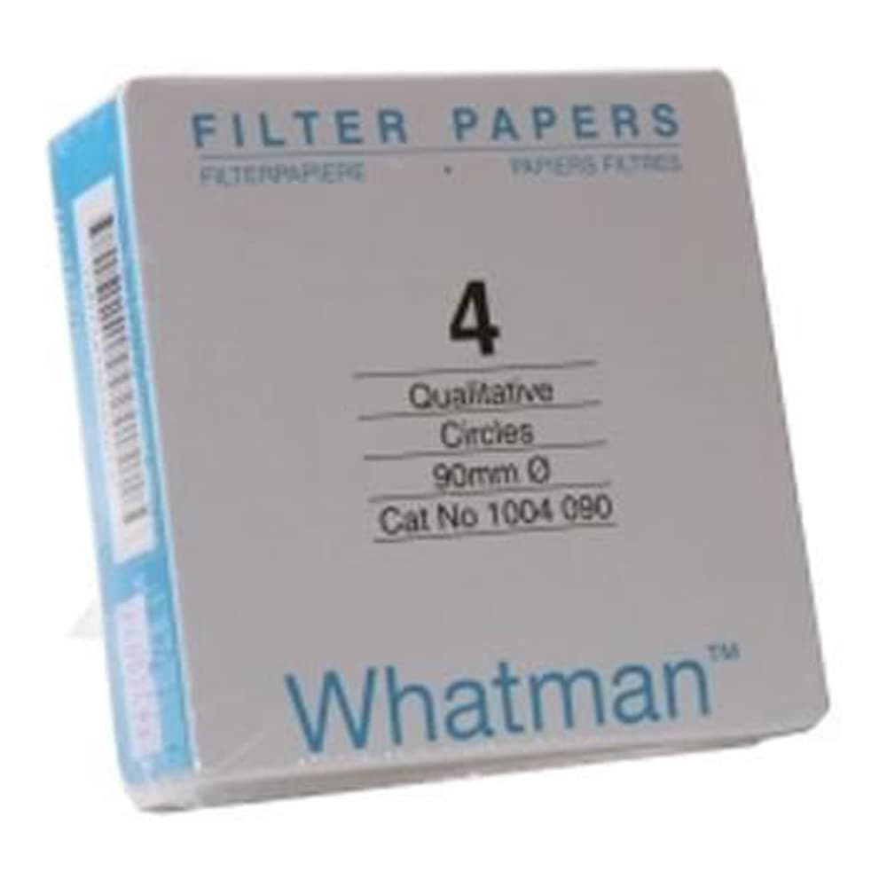 1004-150 Quantitative Filter Paper Circles, 20-25 Micron, 3.7 s/100mL/sq inch Flow Rate, Grade 4, 150mm Diameter (Pack of 100)