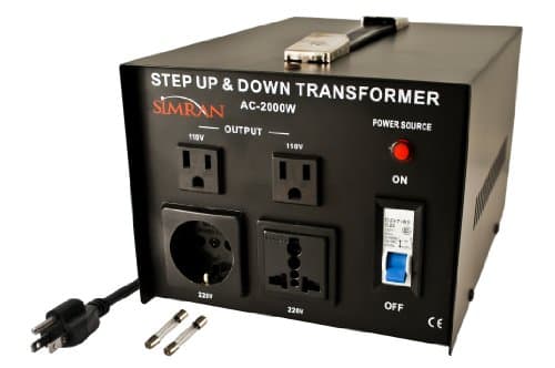 Simran AC-100 Step Up/Down Voltage Converter Transformer 110V/220V 2000 Watt AC-2000 1
