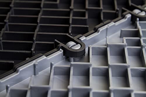 GarageTrac Diamond, Durable Interlocking Modular Garage Flooring Tile (12 Pack), Alloy