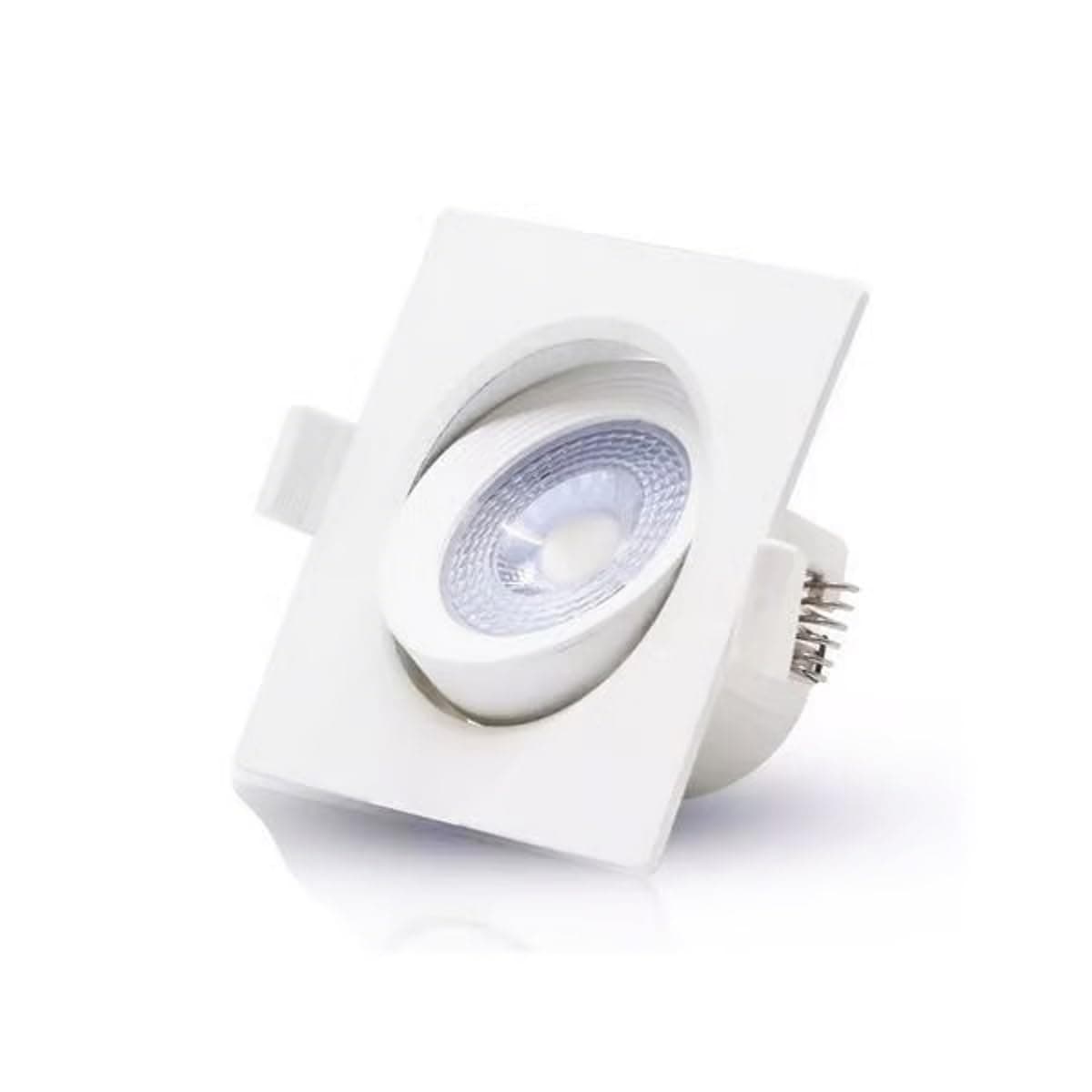 Melfi Adjustable Square LED Downlight 7W 240VAC -White Ceiling Spotlight IP40 Rated | For Indoor Home & Office Use (3000K Warm White)