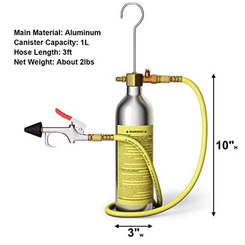 Goplus A/C AC Flush Kit, Air Conditioner System Flush Gun Kit R134 R12 R22 R410 R404, AC Flushing Kit