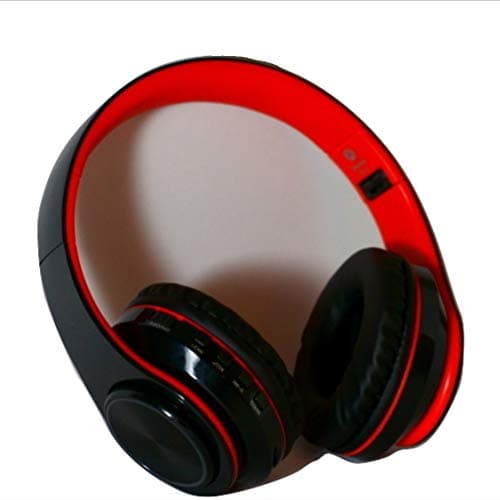 SH-1 LED Bluetooth Headphones Over Ear, Wireless Foldable, Headset with Built-in Microphone Including Wired Mode for Corded Listening