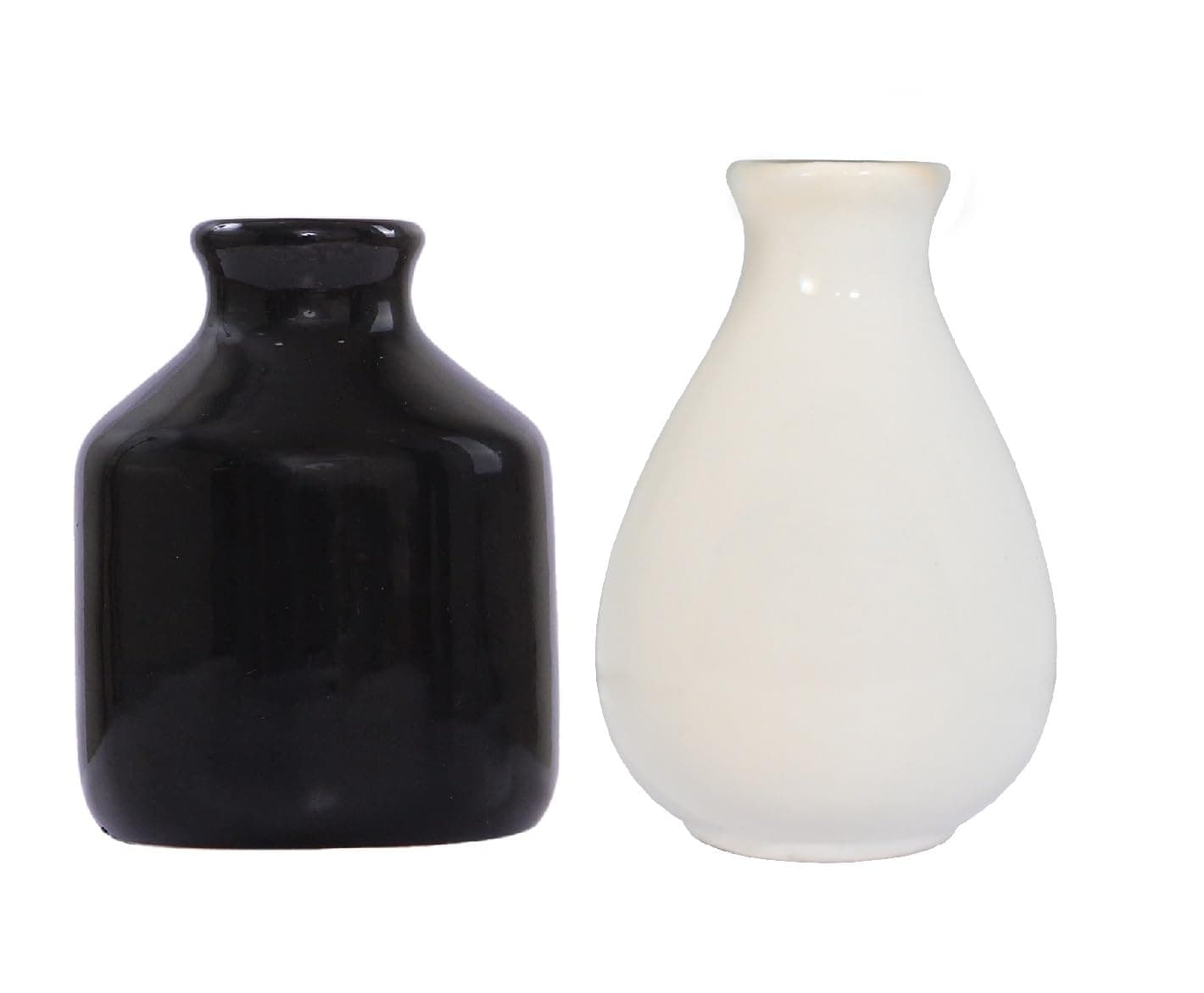 Ceramic Reed Diffuser Pot I Ceramic Aroma Pot Reed Diffuser Set of 2 (White & Black)