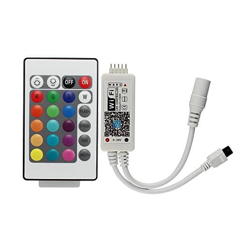 Mini RGBW Wifi Controller +24Key IR Remote DC5-28V 16A for LED RGBW Strip Module Smart Phone Control Magic Home App16 Million Colors Music Timer DIY Mode