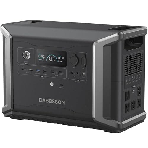 Dabbsson Portable Power Station DBS2300, 2330Wh EV Semi-solid State LiFePO4 Home Battery Backup, Max 8330Wh, 5×2200W AC Outlets, Solar Generator for Camping, Home Backup, Emergency, RV
