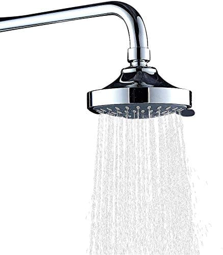 WinArrow Fixed Shower Head, 5 Spray Settings Shower Head 4 Inch Message Rainfall for High Pressure 360 ° Adjustable Round Shower Head