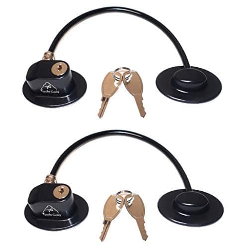 Fridge Lock, Refrigerator Lock, Mini Fridge Lock, File Cabinet Lock, Drawer Lock, Lock for Cabinet, Child Safety Lock Refrigerator Door Lock, Fridge Door Lock with Key by ToolsGold (2 Pack)