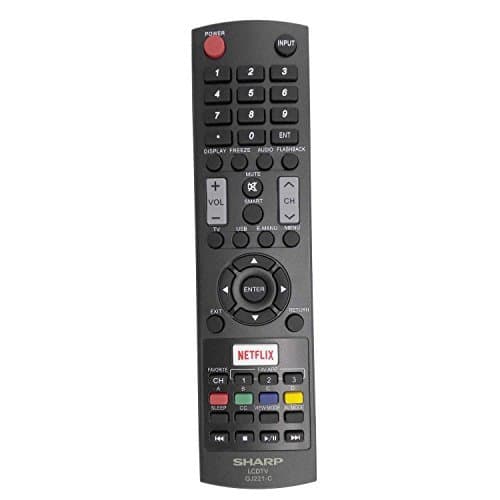 GJ221-C TV Remote Control Compatible with Sharp LC32LE653U LC40LE653U LC43LE653U LC48LE653U LC55LE653U LC65LE645U LC65LE653U