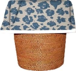 Designerliners Blue Leopard Pattern Home Decor Plastic Trash Bags - Beautify Any Room; Kitchen, Child's Room, Bathroom, Den, Nursery - Dress The Mess!- 12 Pack - 7 Gallons - 21 by 24