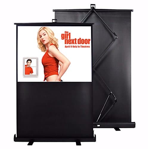 MaxStar Screens Floor Pull up 92"-Aspect Ratio-16:9 Portable Projector Screen with Carry Case