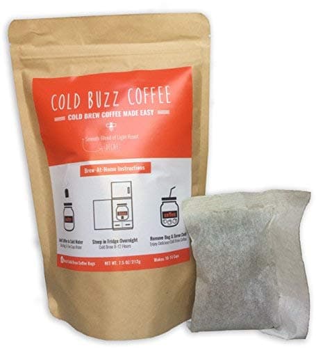 Cold Buzz Coffee Decaf Cold Brew Iced Coffee (5-pack) | ColdBuzzCoffee Decaffeinated Bean Bag Packs
