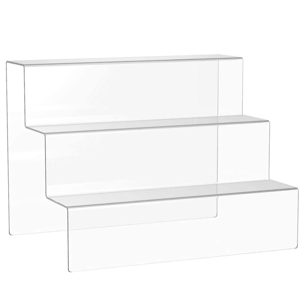 3-Tier Cupcake Organizer Clear Acrylic Riser Display Shelf Showcase Stand for kitchen Dessert and Cupcakes Stand for Party Events Cosmetics Display Stand Perfumes organizer cake stand