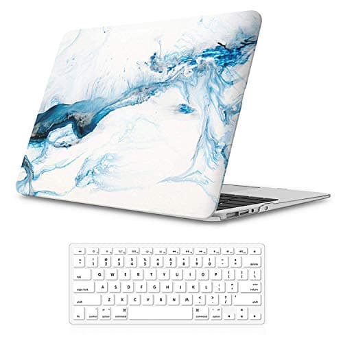 iLeadon MacBook Pro 15 Inch Case with CD ROM 2008-2012 Release Model A1286 Rubberized Hard Shell Cover+Keyboard Cover for MacBook Pro 15" Non Retina Display, Blue Ink