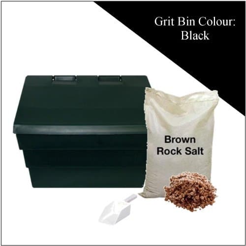 2 Cu Ft Grit Salt Storage Bin Winter Pack in Black