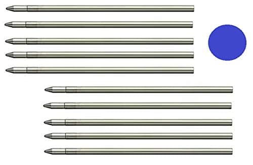 10 Ballpoint Refills Compatible With Penagain Pens, Medium Point (Bulk Packed) (Bulk Packed) (Blue)