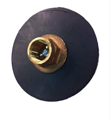 4" Force Disc Curb Plunger - Reinforced Rubber - 1/2" IPS Brass Holder