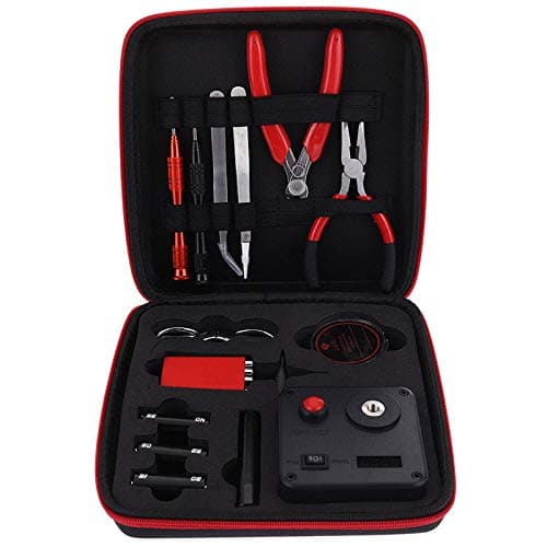 RUIYITECH New Version Coil Building Tool Kit Home DIY Tool Set 13 Pieces Household Toolkit Repair Tool Set 6in1 Coil Jig for Home Maintenance Jewelry Industrial Repairs with Toolbox Storage Case
