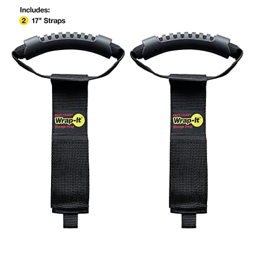 Easy-Carry Wrap-It Storage Straps - 17" (2-Pack) – Heavy-Duty Hook and Loop Cord Carrying Strap, Hanger, and Organizer with Handle for Pool Hoses, Garden Hoses, Cables, and Dad Gift Ideas…