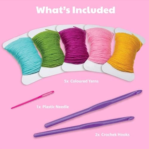 4m easy-to-do crochet kit- Multi color,