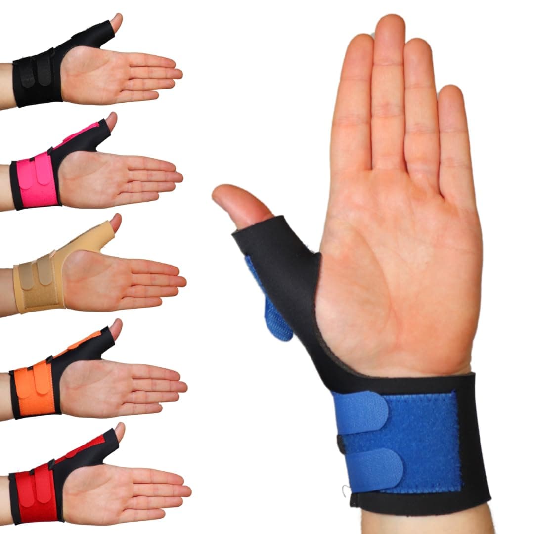 Solace Bracing Cool-Flow Max Thumb Support (6 Colours) - British Made & NHS Supplied Advanced Thumb Spica Splint - #1 Thumb Brace for Arthritis, Tendonitis, RSI, Trigger Thumb & More - Blue, OSFM