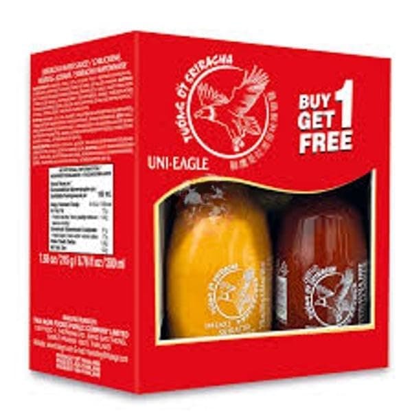 Uni-Eagle Sriracha Bundle | Sriracha Mayo Sauce & Sriracha Hot Sauce | 200 ml each