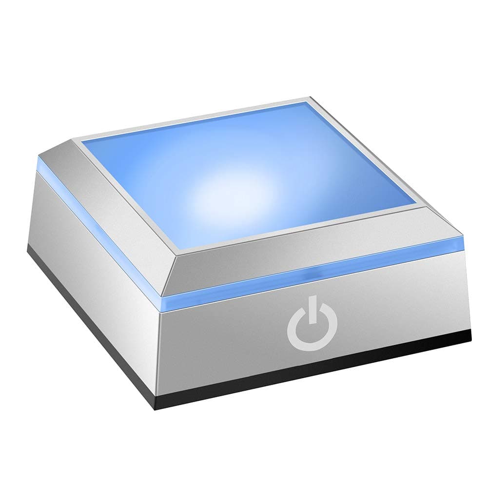 ERWEI LED Light Base Multicolor Show Stand Display Plate Square Display Lighted Base for Glass Crystal Art with Sensitive Touch Switch (Flat Surface)