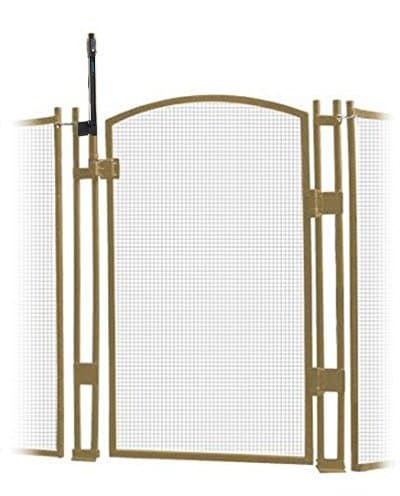 EZ-Guard 4' Tall Self Closing/Self Latching Mesh Child Safety Pool Fence Gate Kit for In-Ground Pools - (tan, 4 ft)