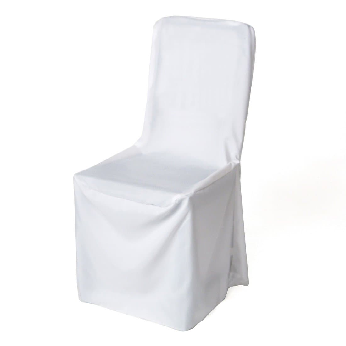 LinenTablecloth Polyester Lifetime Chair Cover, White