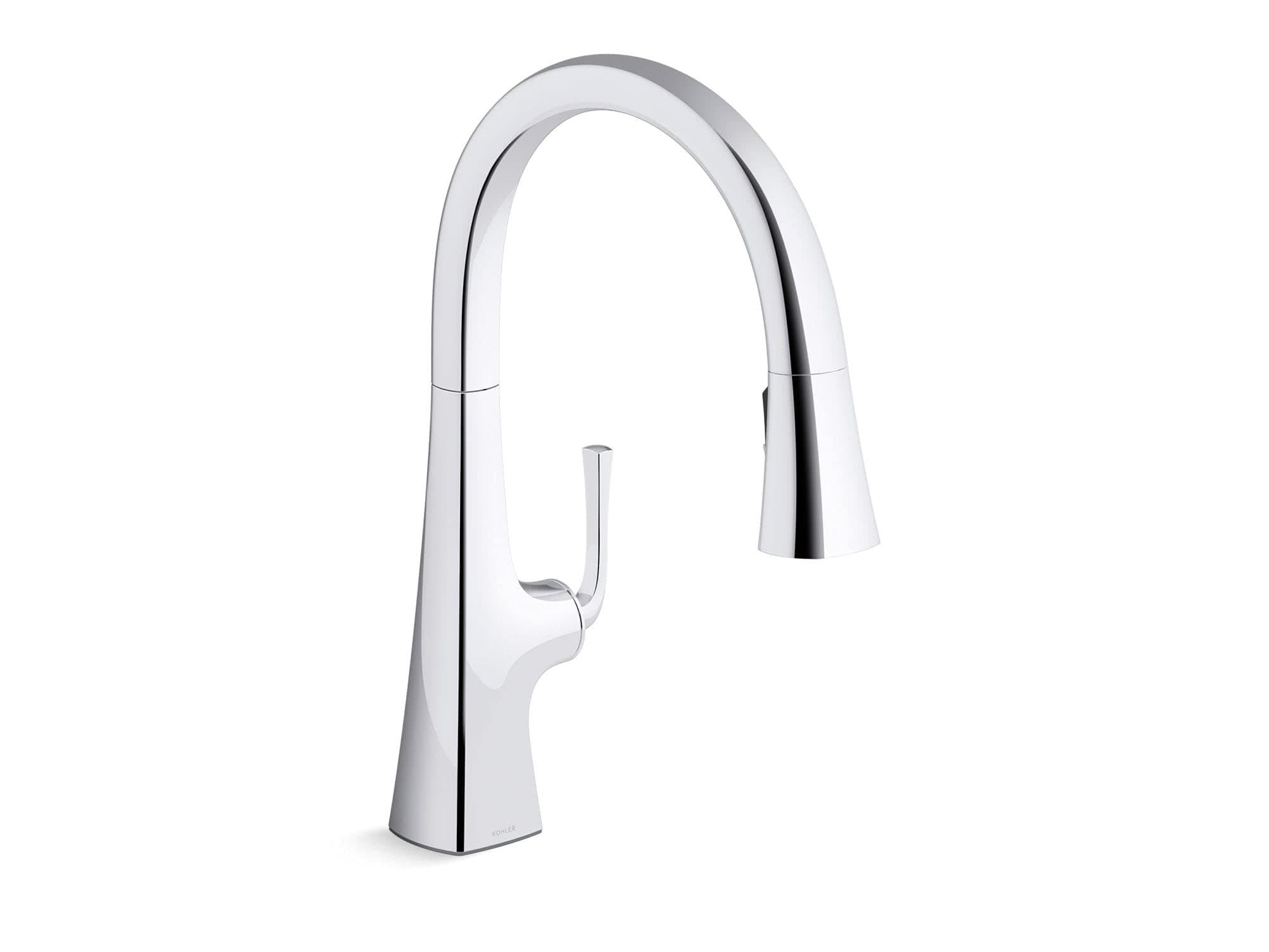 Kohler Graze Pull Down Kitchen Faucet, Kitchen Sink Faucet with Pull Down Sprayer, Polished Chrome, K-22062-CP