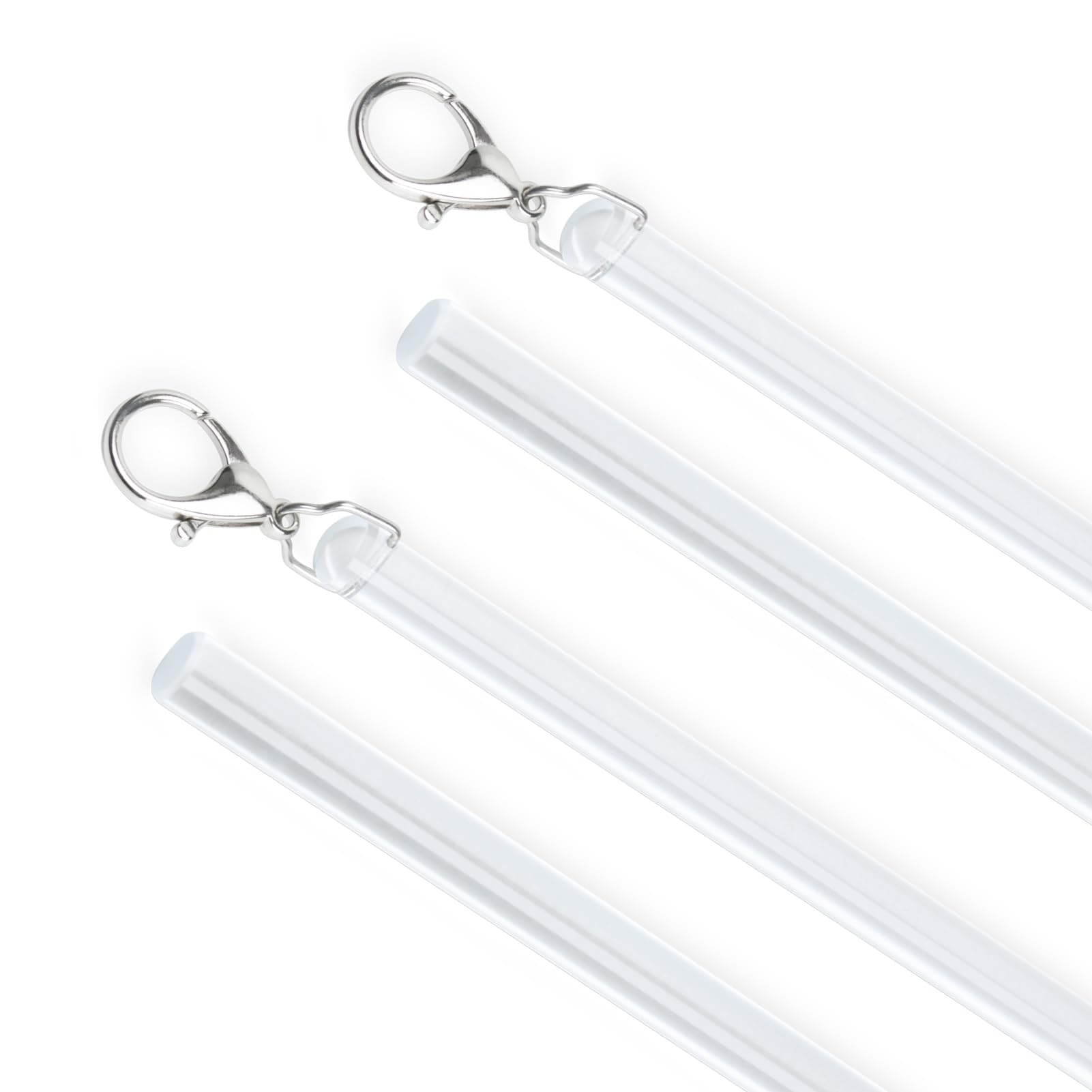 4 Pack Curtain Pull Rod with Metal Snap Invisible Clear Curtain Push Wand for...